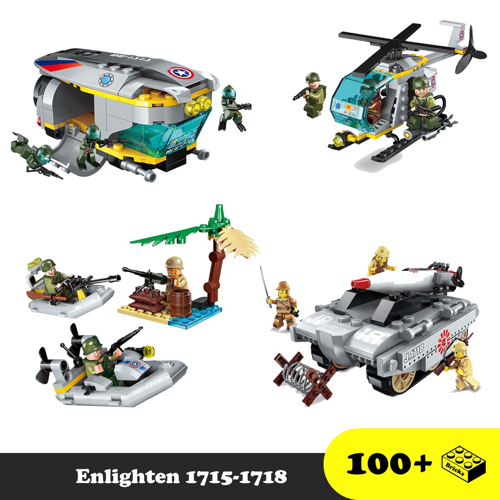 Đồ chơi lắp ráp mô hình quân sự - Lego Enlighten Army 1715 /Enlighten1718 - Đồ chơi xếp hình trí tuệ