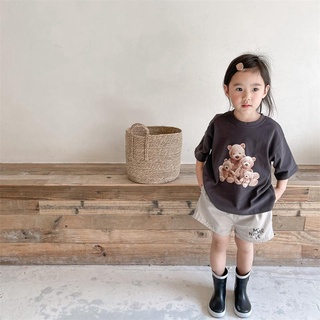 Áo thun cotton chú gấu dễ thương cho bé A18