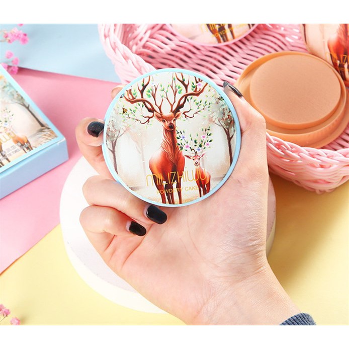 Phấn nền Tỳ Hươu Milizhwu Kèm Bông Siêu Cưng nội địa sỉ tốt - DREAM STORE | BigBuy360 - bigbuy360.vn