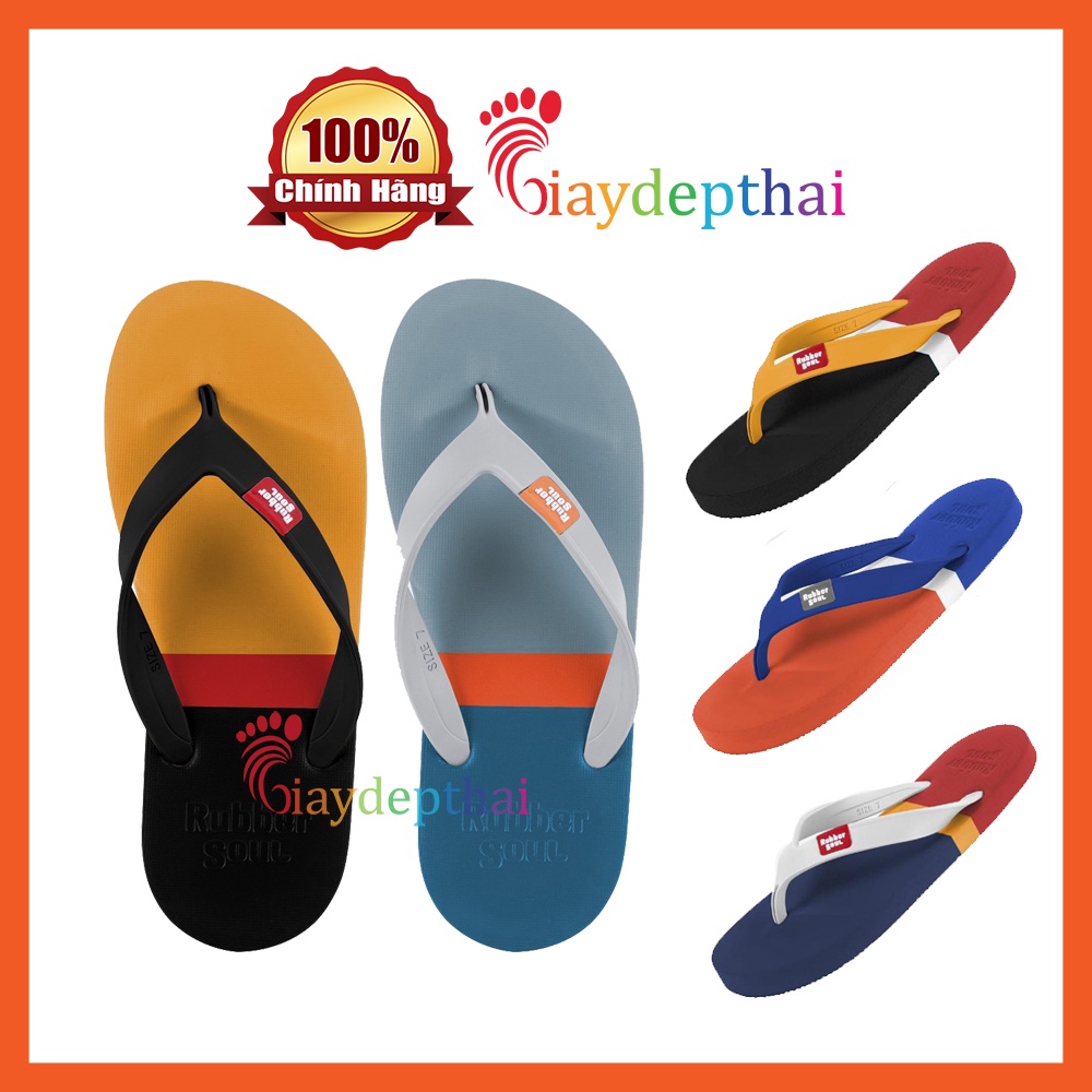 Dép quai kẹp nam cao su xốp Thái Lan Rubber Soul Balance Tri Color
