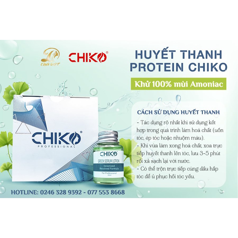 Huyết thanh protein siêu phục hồi tóc CHIKO chính hãng (lẻ chai 20ml)