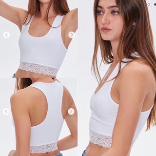 Áo croptop ba lỗ phối ren