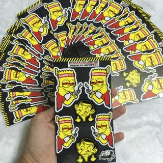 Stiker tấm chữ nhật simpson hút thuốc