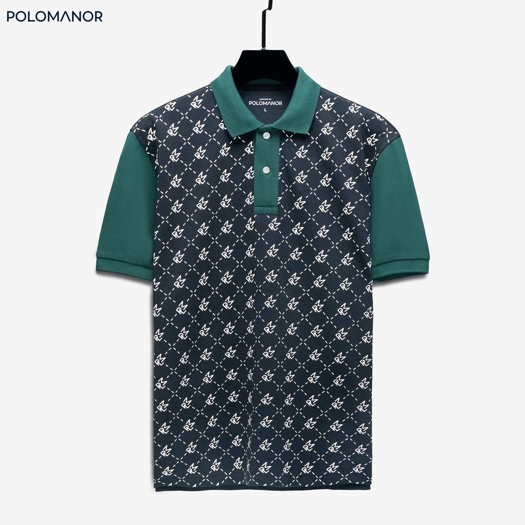 Áo Polo nam form rộng LOGAN vải cá sấu cotton UNI, nam tính, thanh lịch, sang trọng - POLOMANOR