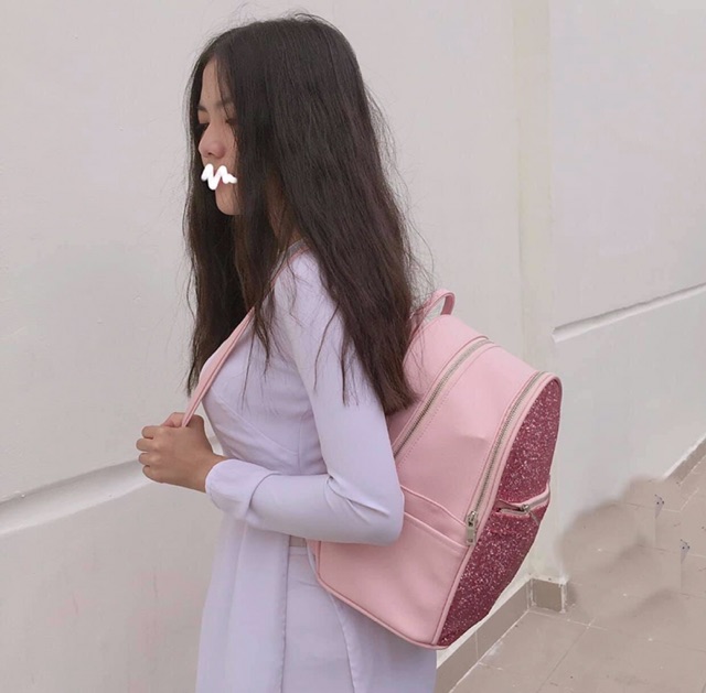 Balo Hồng bling bling có sẵn