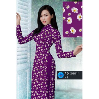 Vải may áo dài hoa nhí AD30011 lụa siêu đẹp mêm, mịn rủ áo