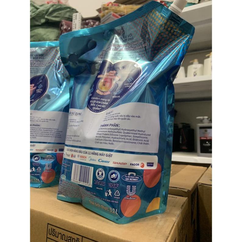 [ComBo 2 Túi ] COMFORT 1 lần Xả Hương Ban Mai 3,2L(xanh dương)