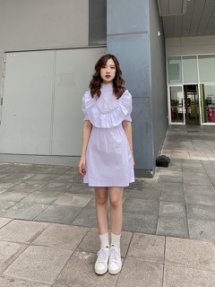 Đầm tiểu thư phối bèo Mint