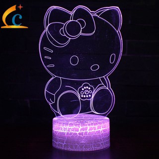 Đèn Ngủ 3D HÌnh Hello Kitty