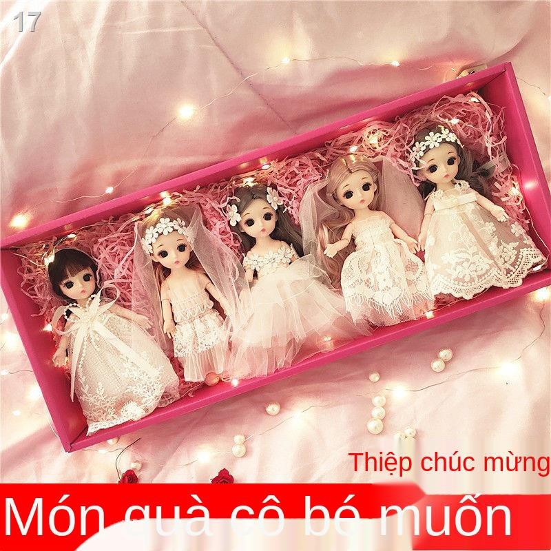 Quà tặng sinh nhật bé gái 12 tuổi đồ chơi Barbie bộ lớn 8 học tiểu Six 6 công chúa 10 nổi tiếng trên mạng