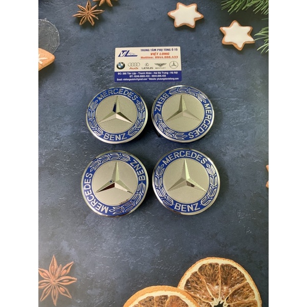 Set logo mâm mercedes C200 C300 C180 E200 E300 S450 Glk300 Glc300 E350, combo ốp la zăng mercedes