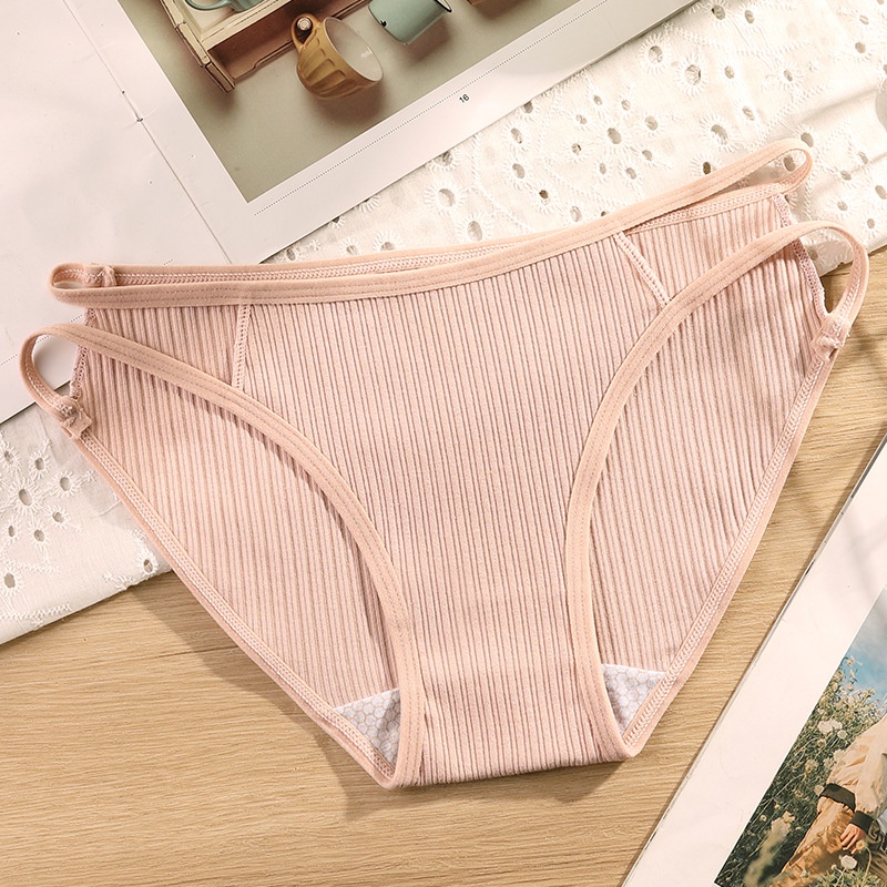 Quần Lót cotton Lưng Thấp Không Đường May Thoáng Khí Gợi Cảm Cho Nữ