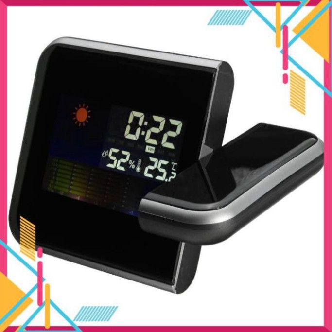 ❤️Evoucher🚛 Đồng hồ báo thức kỹ thuật số với màu sắc màn hình đèn led chiếu đồng hồ bàn 206749