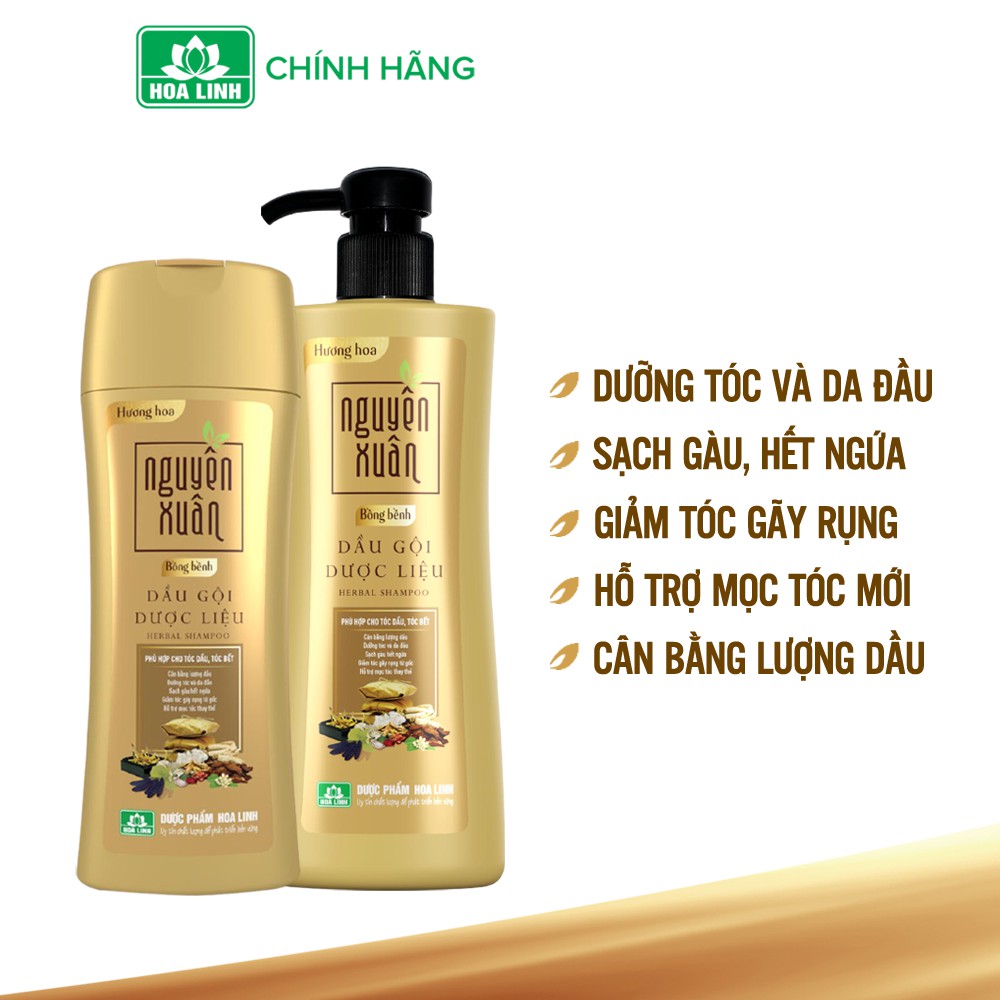 |DẦU GỘI dược liệu Nguyên Xuân Bồng Bềnh |Giúp phục hồi tóc hư tổn, giảm tóc khô xơ chẻ ngọn và gãy rụng (Chai 250ml)