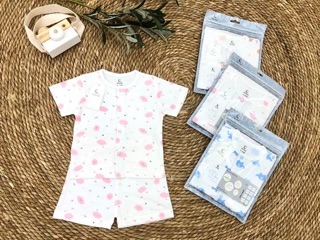 Bộ moon cộc tay cúc giữa