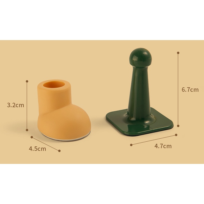 D55 Dụng Cụ Chặn Cửa Bằng Silicone Chống Va Đập Không Gây Tiếng Ồn Hình Tròn Tặng Kèm Thêm Miếng Dán Dự Phòng