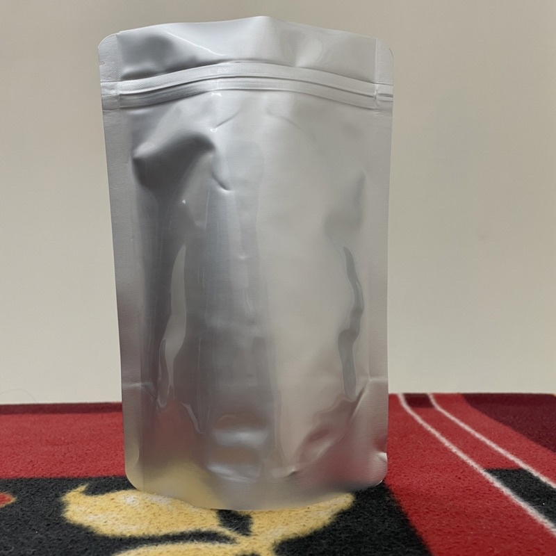 1kg Túi Zipper đáy đứng mặt bạc mặt trong size 12*19