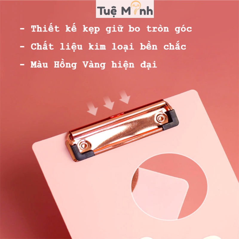 File kẹp tài liệu A4 nhựa dẻo INS hồng bìa trình ký K31