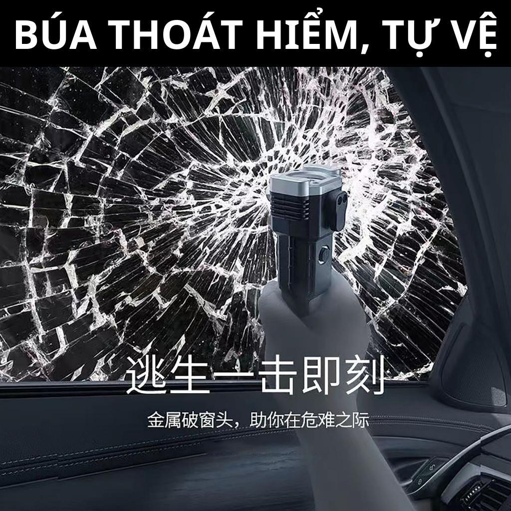 Đèn pin sinh tồn đa năng - Đèn pin búa 5 in 1 siêu sáng cầm tay