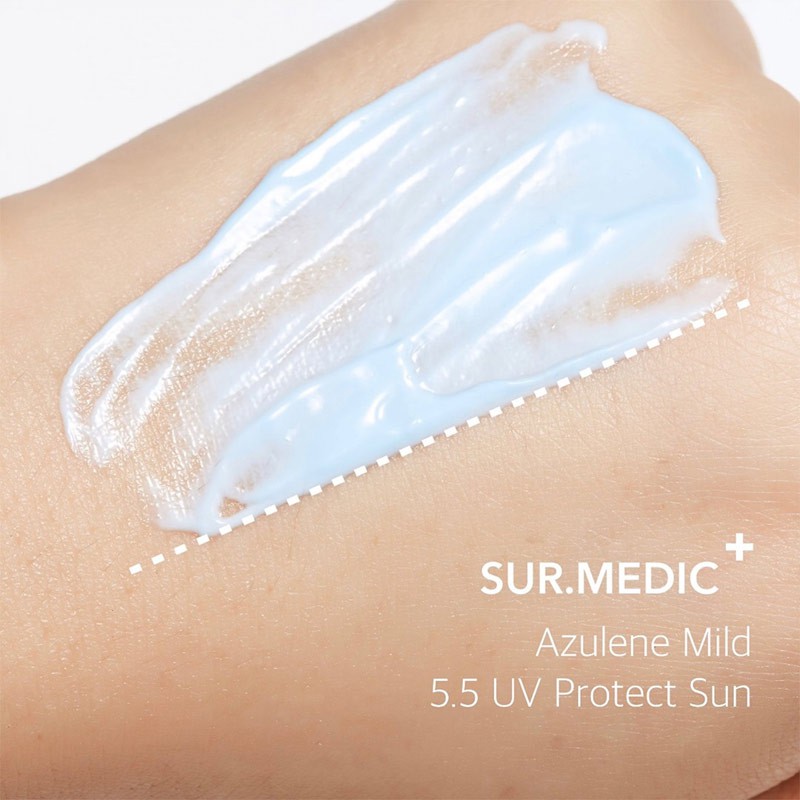 Kem Chống Nắng Dịu Nhẹ Sur.Medic+ Azulene Mild 5.5 UV Protect Sun SPF 50+ PA++++