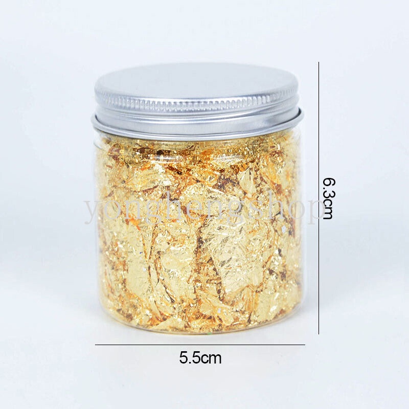 Cuộn Lá Đồng 3g Màu Vàng / Bạc Lấp Lánh Dùng Trang Trí Móng Tay Nghệ Thuật DIY