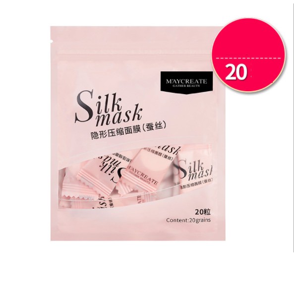 Một Gói 20 Miếng Mặt Nạ Nén Maycreate Silk Mask CX5