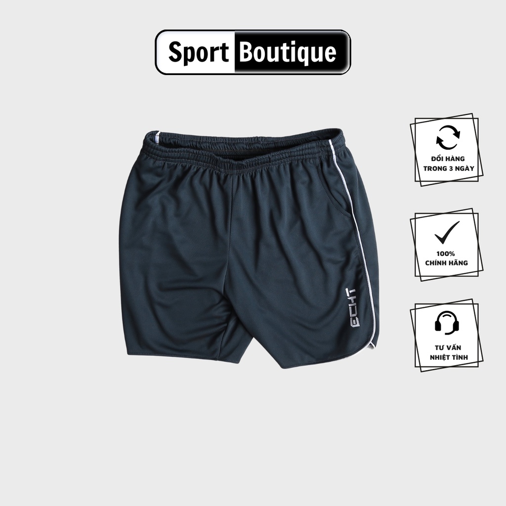 Quần đùi thể thao nam ECHT quần short thun tập gym chơi thể thao thoải mái vải thun thoáng mát co giãn màu xanh lục