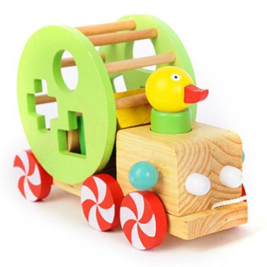 Xe con vịt thả hình khối