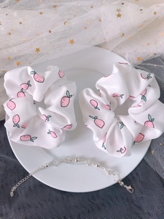Dây buộc tóc Scrunchies trái chanh