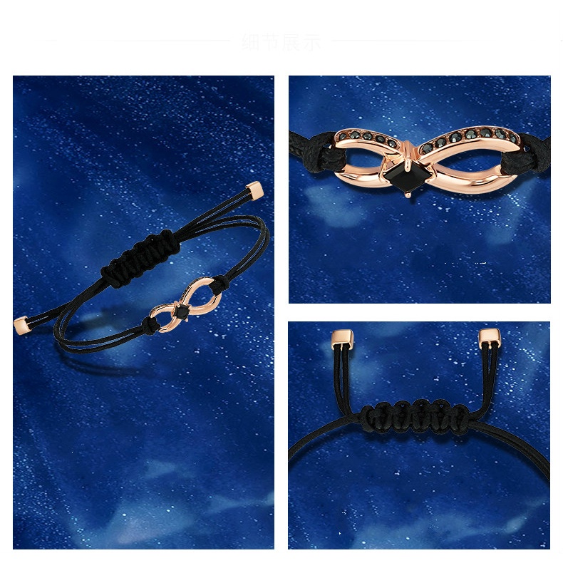 FREE SHIP VòngTay Nữ Swarovski INFINITY Tình yêu vĩnh cửu Wang Yibo cùng phong cách Bracelet Crystal FASHION cá tính Trang sức trang sức đeo THỜI TRANG