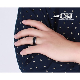 Nhẫn đá đen yên ngựa cao cấp