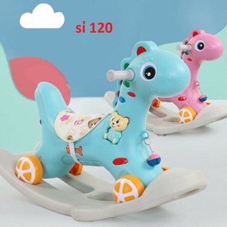 ⚡SHOP HỖ TRỢ 50%CƯỚC⚡ NGỰA BẬP BÊNH 2 TRONG 1-VỪA BẬP BÊNH VỪA ỦN CHO BÉ-CÓ NHẠC{CAO CẤP}
