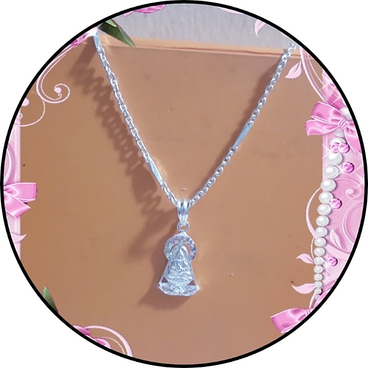 Dây chuyền cho bé bạc nguyên chất silver kim tuyen mẫu mới mặt hình phật mẹ quan âm đá trắng cực xinh