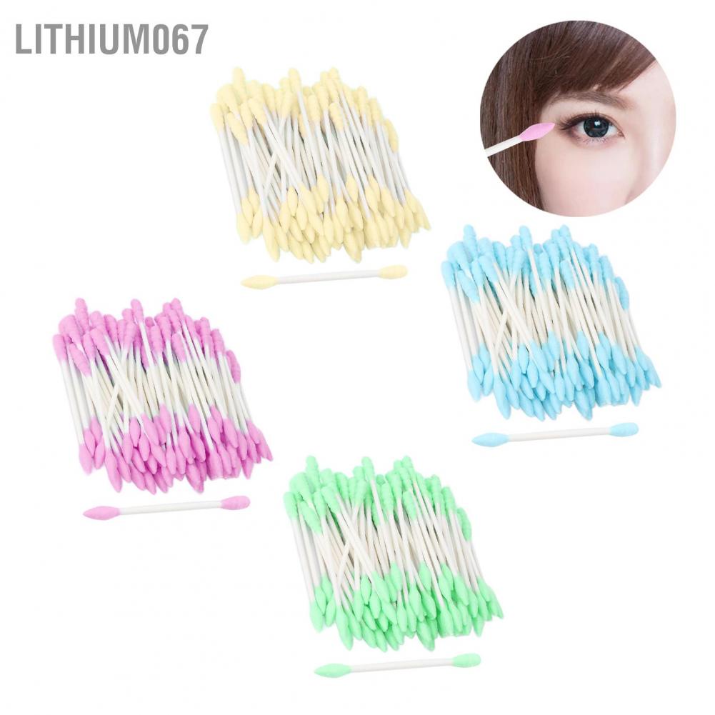 [Hàng mới về] 100 Tăm bông 2 đầu sử dụng 1 lần thích hợp cho nữ trang điểm Lithium067