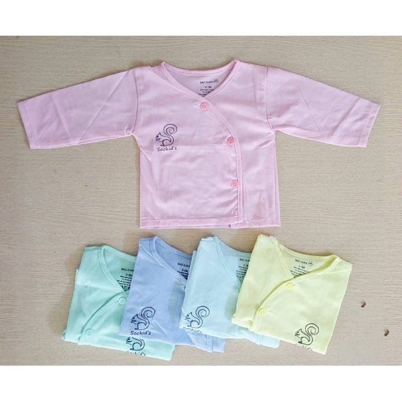 Áo dài tay cúc lệch họa tiết cotton mềm mại cho bé/nhiều mẫu