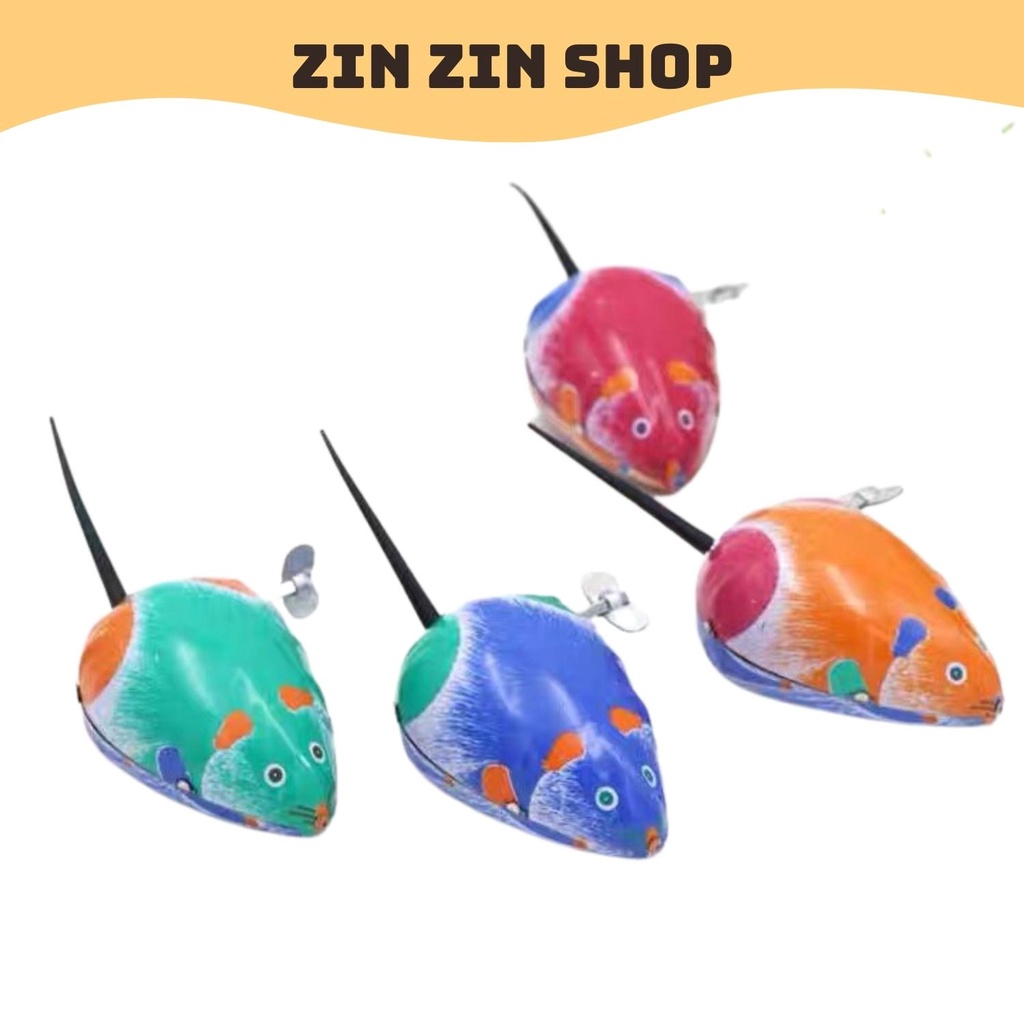 Chuột đồ chơi mini dễ thương vặn dây cót bằng kim loại
