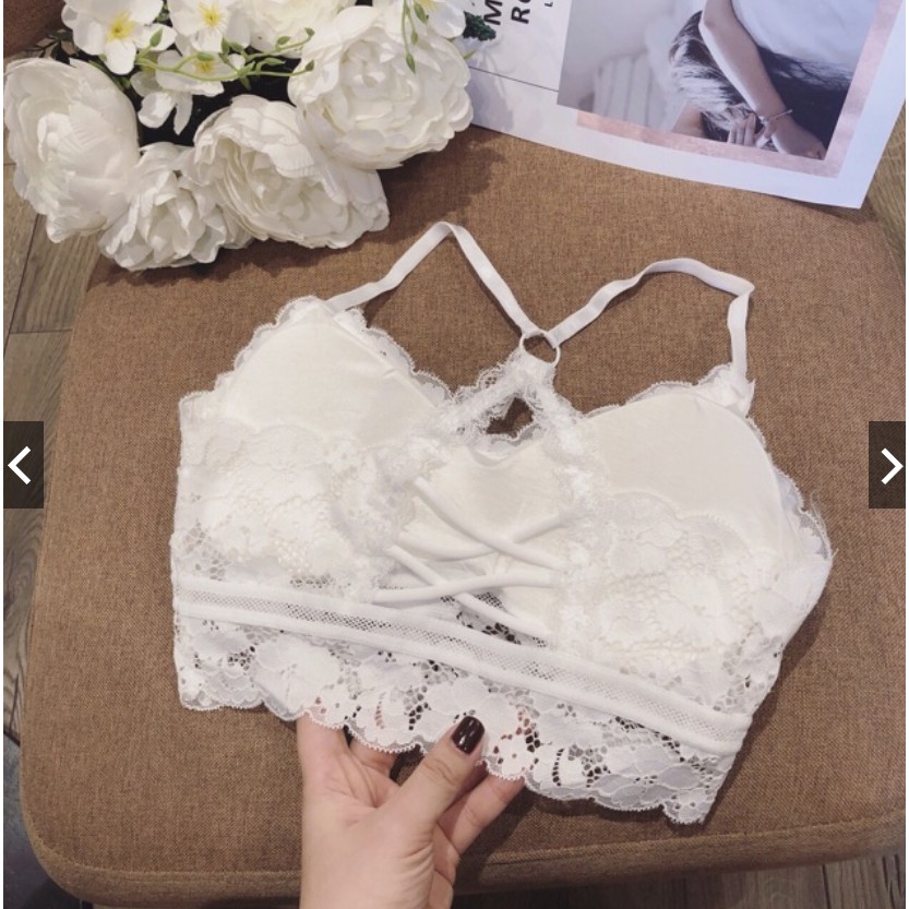 (Hot hot) Áo bra ren chéo lưng đệm bàn tay nâng ngực siêu đẹp MS1013