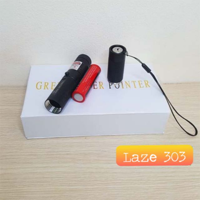 Đèn Pin Laser Sạc 303 Tia Sáng Xanh