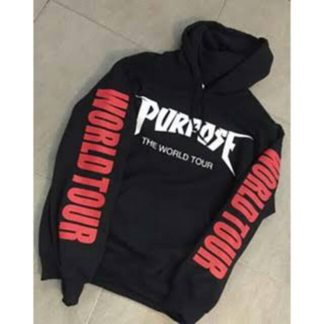 Áo Hoodie In Chữ Justin Bieber Purpose The World Tour