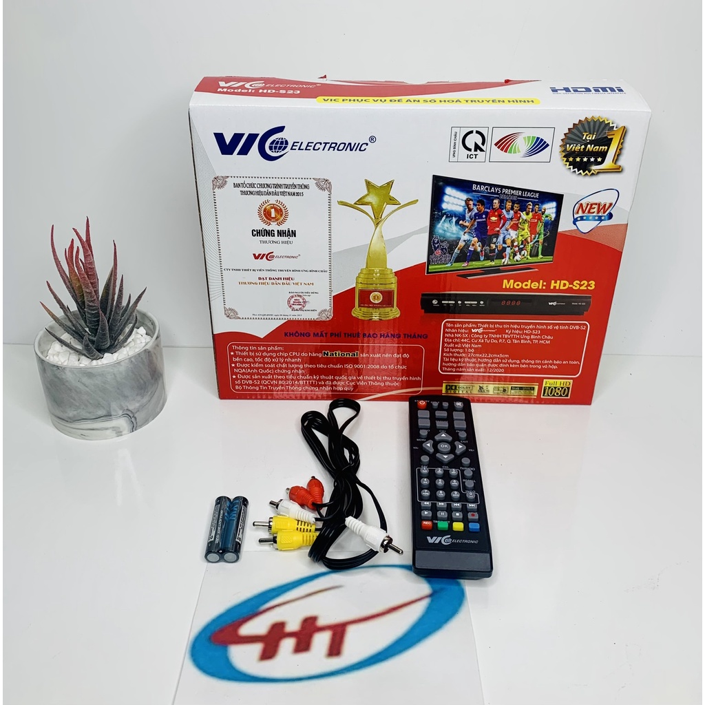 Bộ Truyền Hình Vệ Tinh VIC HD-S23 (THVL1,2, ANTV,HTV7, HTV9..HD Miễn Phí)