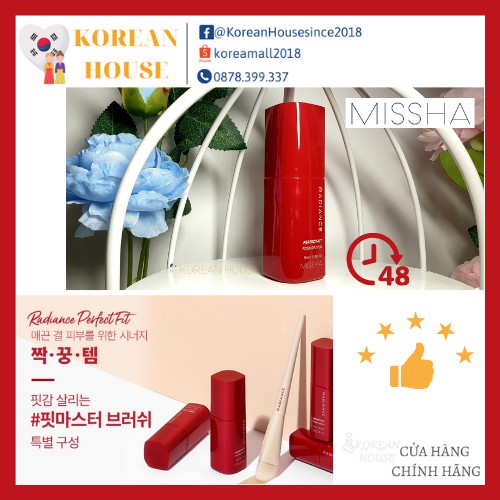 [Chính hãng] KEM NỀN KIỀM DẦU MISSHA RADIANCE PERFECT FIT FOUNDATION_Tặng kèm cọ