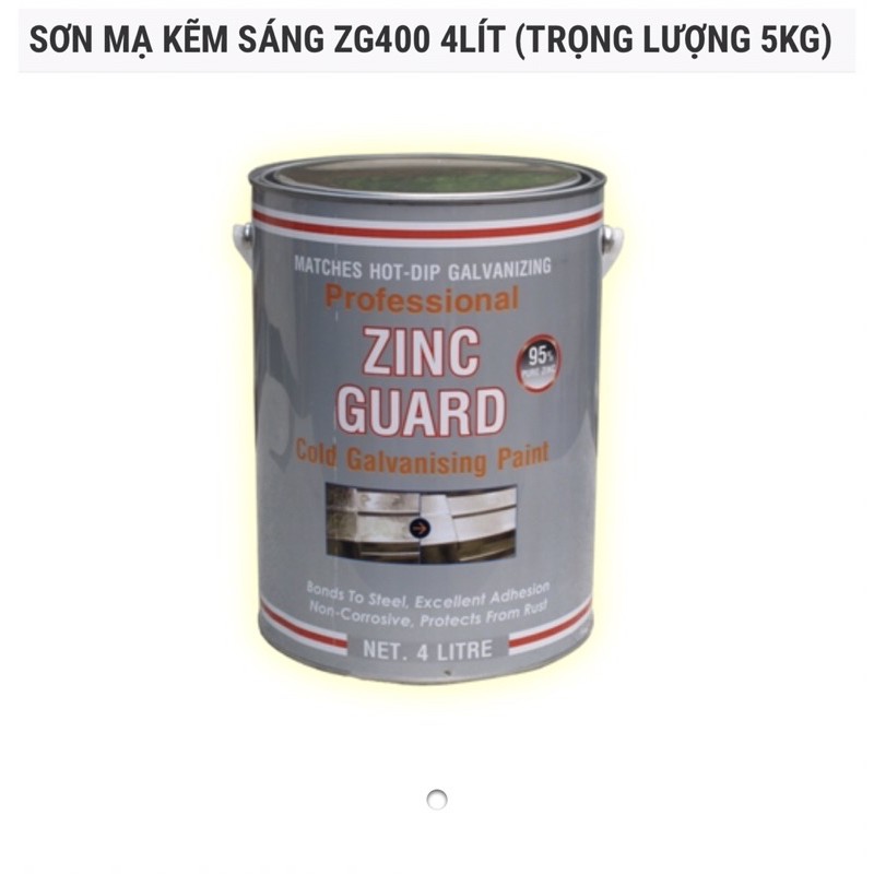 Sơn mạ kẽm ZincGuard( ZG400) thùng 4L