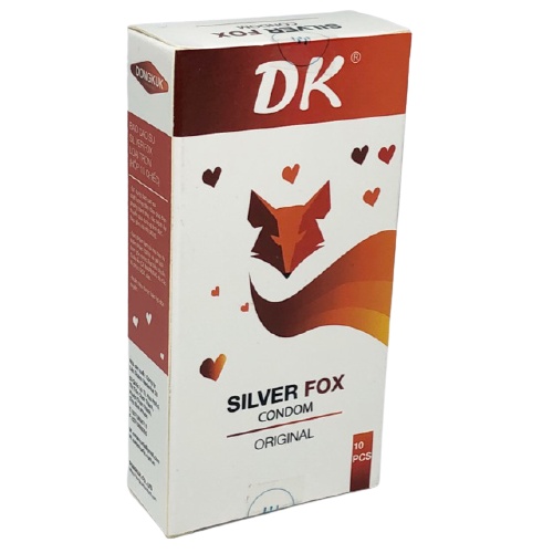 Bao cao su Siêu mỏng trơn DK FOX SILVER - hộp 10 chiếc