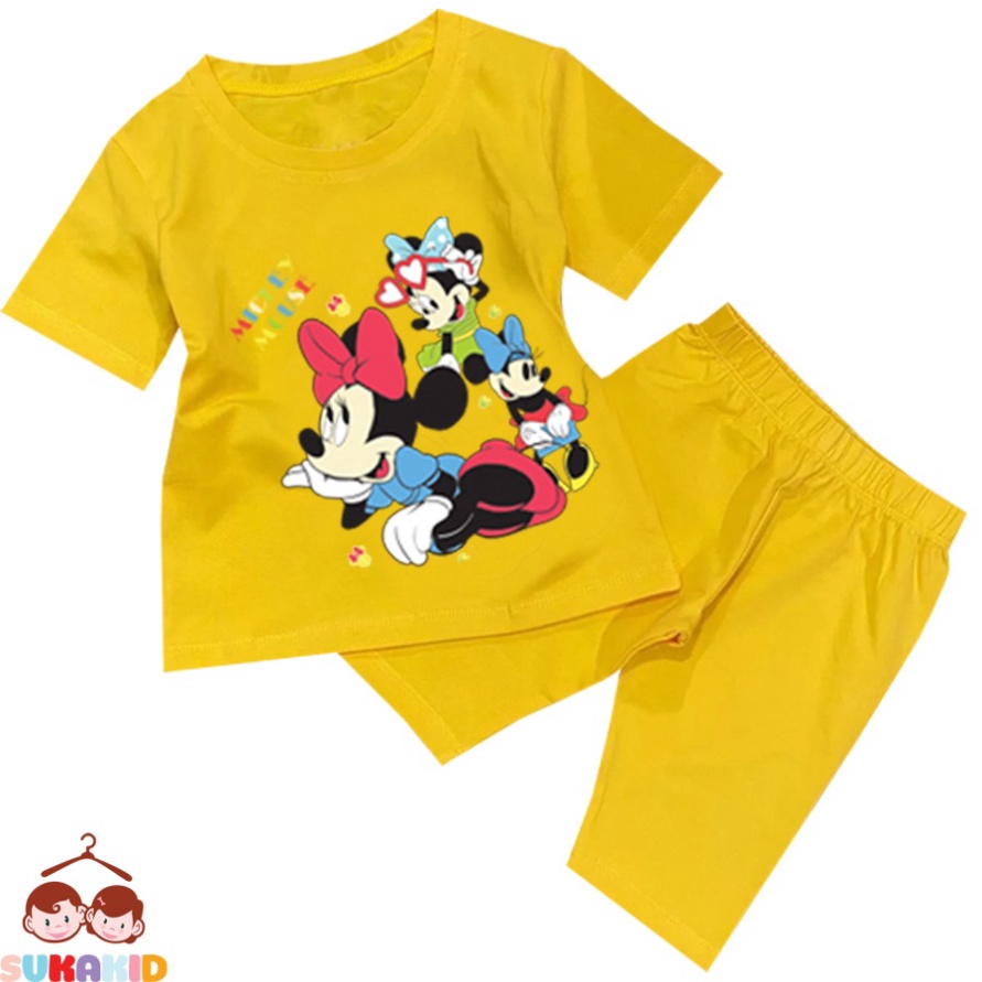 ( Km ) Đồ bộ tay ngắn quần lửng hình 3 CON METKE sườn be từ 6kg-29kg.BDBG64.