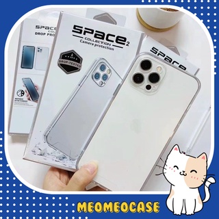 Ốp lưng iphone Space chống sốc cứng, viền dẻo, trong suốt chống ố, full box - Meomeo Case