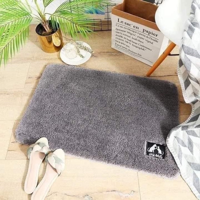 Thảm lông cừu chùi chân Kt: 40 x 60cm