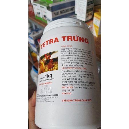 TETRA TRỨNG 1Kg tăng sản lượng trứng, trứng to, lòng đỏ nhiều cho gà, vịt, cút...
