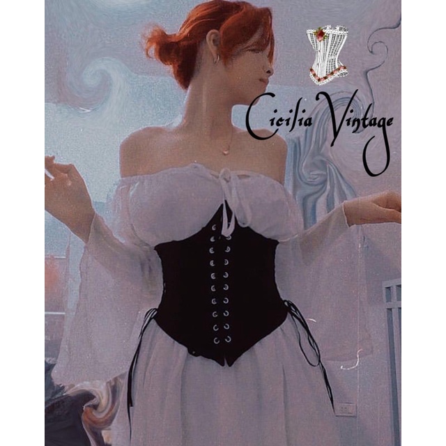 Set váy xoè mix corset phối màu cực xinh