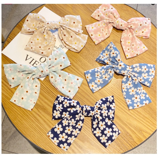 Kẹp tóc đính nơ lớn nhiều mẫu thanh lịch đáng yêu