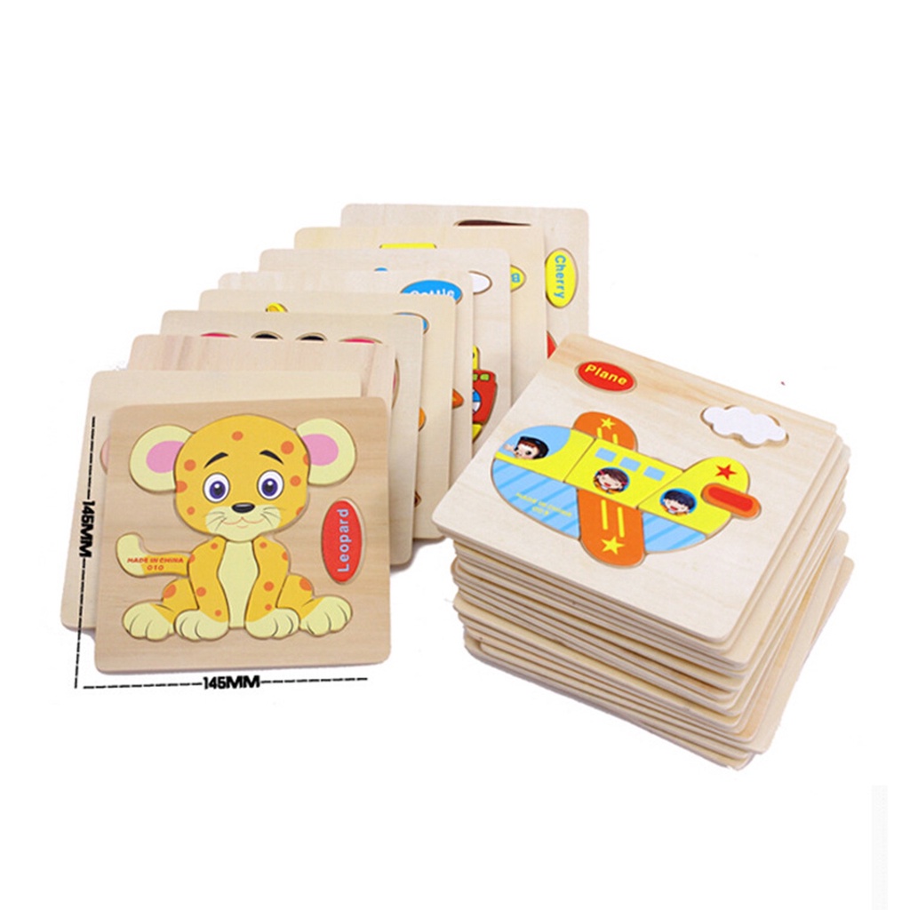 Ghép hình gỗ ít mảnh cho bé từ 2 tuổi